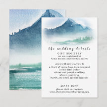 Casamento Rustic Watercolor Pine Mountain Lake