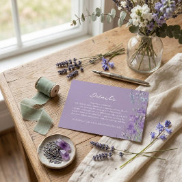 Cartão De Informações Casamento Rústico Lavanda & Salva