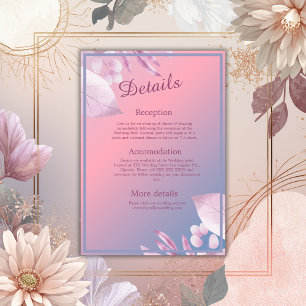 Cartão De Informações casamento sakura flor de cerejeira pastel