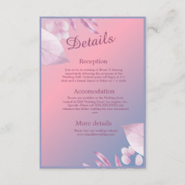 Cartão De Informações casamento sakura flor de cerejeira pastel