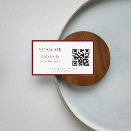 Cartão De Informações Casamento simples da crista botânica monograma