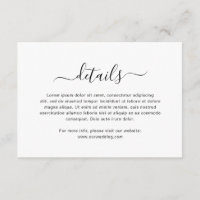 Casamento Simples de Script Elegante Preto e Branc