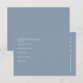 Cartão De Informações Casamento Simples Elegante Minimalista Moderno em 
