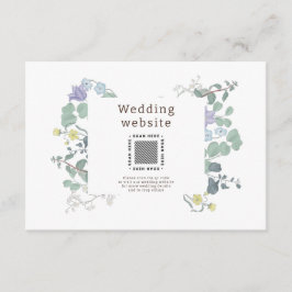 Cartão De Informações Casamento Simples Floral minimalista