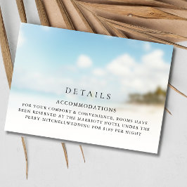 Cartão De Informações Casamento Simples na Praia