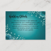Casamento Teal Whisper Blooms