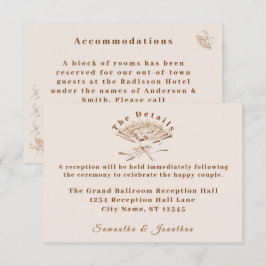 Cartão De Informações Casamento Tradicional Vitoriano