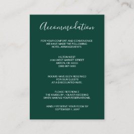 Cartão De Informações Casamento Verde Simples e Moderno