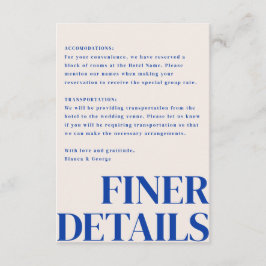 Cartão De Informações Casamento Vertical Belmont