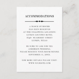 Cartão De Informações Casamentos brancos pretos. Detalhes simples