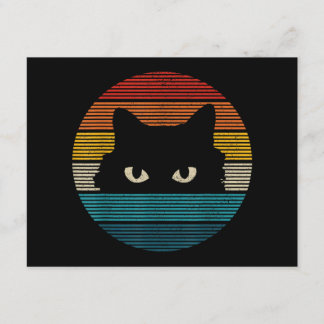 Cartão De Informações Cat Vintage Retro Funny Gift