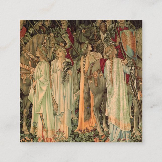 Cartão De Informações Cavaleiros medievais da Mesa redonda (Frente)