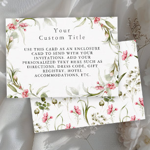Cartão De Informações Celebração de Aniversário Floral em Aquarela Femin