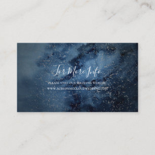 Cartão De Informações Celestial Night Sky Sítio Web Silver Wedding
