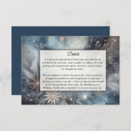 Cartão De Informações Celestial Winter Midnight Sparkle Weds