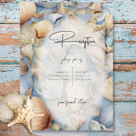 Cartão De Informações Cena tropical Cena Recepção de casamento moderna