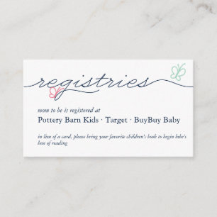 Cartão De Informações Cerco francês simples do registro de Bebe da