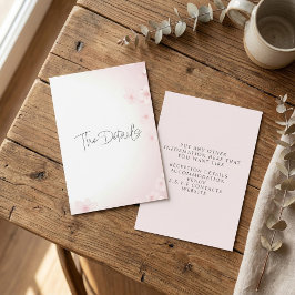 Cartão De Informações Cereja Rosa Florou A Placa De Gabinete De Detalhes