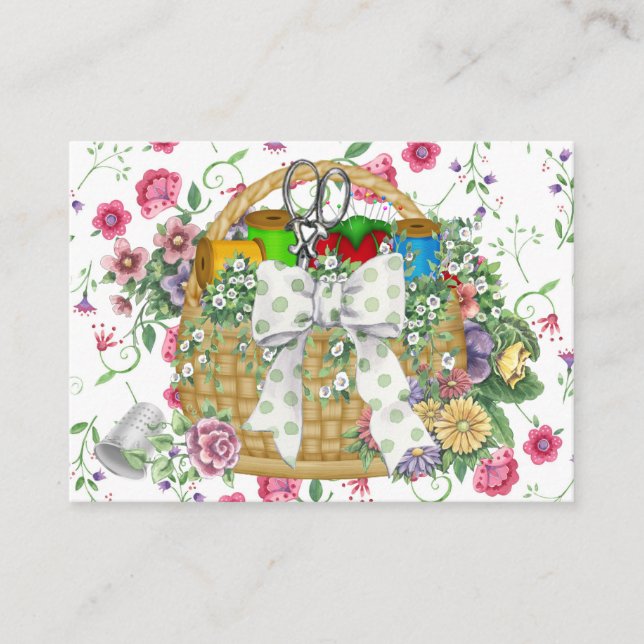 Cartão De Informações Cesta de costura/Cartão de gabinete (Frente)