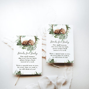 Cartão De Informações Chá da Adventure Woodland Mushroom Fern Baby Boy