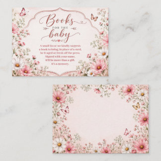 Cartão De Informações Chá de Bebê Baby em Flor