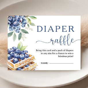 Cartão De Informações Chá de Bebê Blueberry Baby Brunch Sorteio de Frald