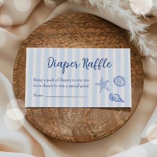 Cartão De Informações Chá de Bebê Costeiro Diaper Raffle Você Me Vê Logo