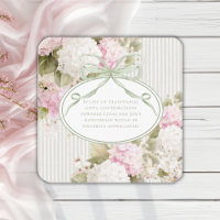Chá de Bebê de Hortênsias Brancas Rosa e Verde Sag