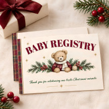 Chá de Bebê de Natal Ursinho de Pelúcia Borgonha