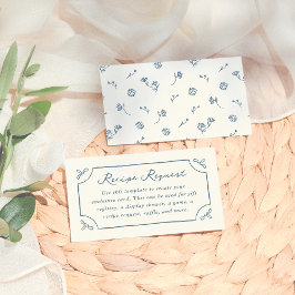 Cartão De Informações Chá de Bebê de Noiva com Tema de Festa do Chá Vint