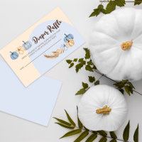 Chá de Bebê Diaper Raffle Boho Pampas Abóbora