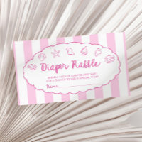 Chá de Bebê Diaper Raffle Concha Rosa Caprichoso