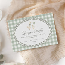 Chá de Bebê Diaper Raffle Gingham Silly Goose