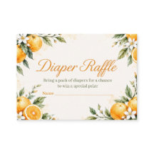 Chá de Bebê Diaper Raffle Little Cutie em Aquarela