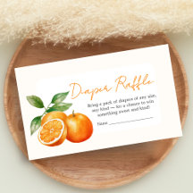 Chá de Bebê Diaper Raffle Little Cutie Laranja