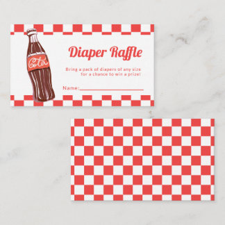 Cartão De Informações Chá de Bebê Diaper Raffle Pronto para Nascer