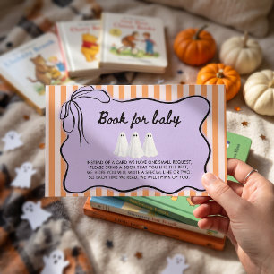 Cartão De Informações Chá de Bebê do Little Boo no Halloween