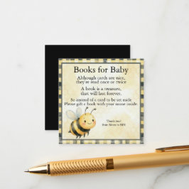 Cartão De Informações Chá de Bebê do Menino Abelha Inseto