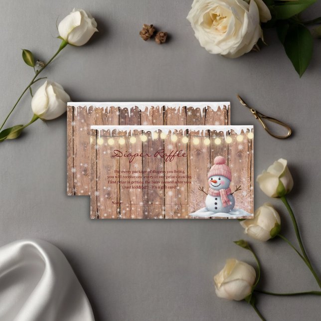 Cartão De Informações Chá de Bebê Elegante Rústico Moderno de Boneco de  (Criador carregado)