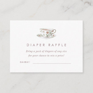 Cartão De Informações Chá de Bebê Festa Diaper Raffle