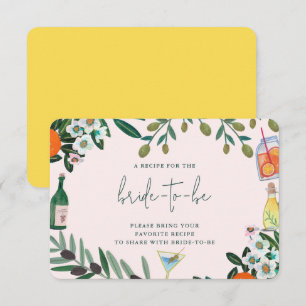 Cartão De Informações Chá de Bebê Italiano Mediterrâneo Compartilhe uma 