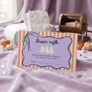 Cartão De Informações Chá de Bebê Little Boo Halloween