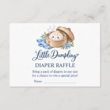 Chá de Bebê Little Dumpling Blue Sorteio de Fralda