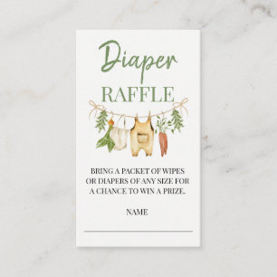 Cartão De Informações Chá de Bebê Local Diaper Raffle Insert