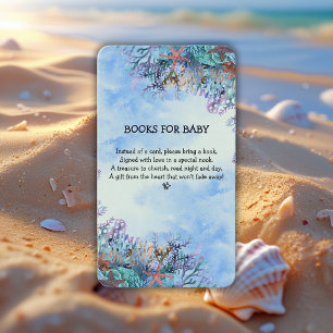 Cartão De Informações Chá de Bebê Maravilha Aquarela Sob o Mar