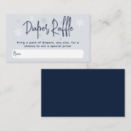 Cartão De Informações Chá de Bebê Menino de Inverno Minimalista Simples