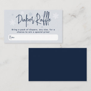 Cartão De Informações Chá de Bebê Menino de Inverno Minimalista Simples 