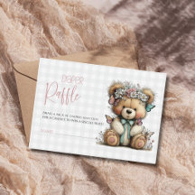 Chá de Bebê Plaid Bow Teddy Daisy Sorteio de Frald