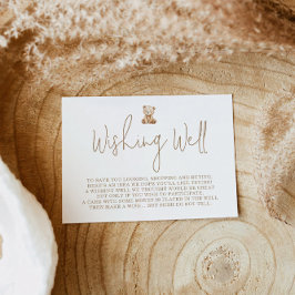 Cartão De Informações Chá de Bebê Poço de Desejos Ursinho 