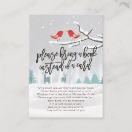 Cartão De Informações Chá de Bebê Por Favor Traga um Livro em vez de um 